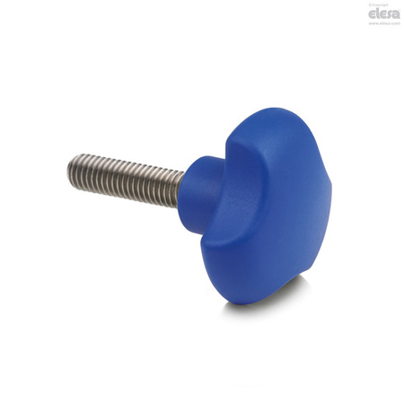 ELESA AISI 304 stainless steel threaded stud, VTT.50-SST-p-M10x30-VD VTT-SST-p-VD